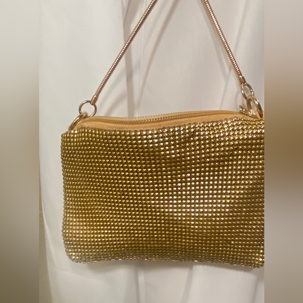 GOLD MESH MINI SHOULDER & CROSS BAG | BM05